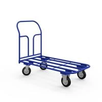 Тележка платформенная каркасная ТК 9 (г/п 300 кг, 1000x500 мм, колёса чёрная резина 125 мм)