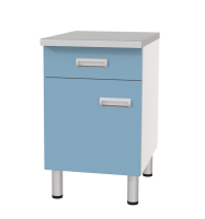 Стол лабораторный однотумбовый с ящиком и дверкой МЕГИ ForLab СЛ-01-102 (СЛ-01-МСК)